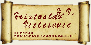 Hristoslav Vitlešević vizit kartica